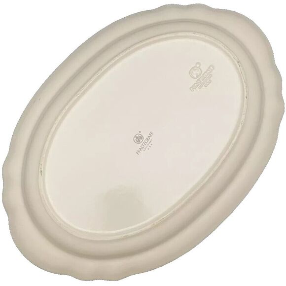 Pfaltzgraff Tea Rose Oval Serving Platter Dish 14.75" x 10.5" Floral Vintage 80s - Picture 4 of 6